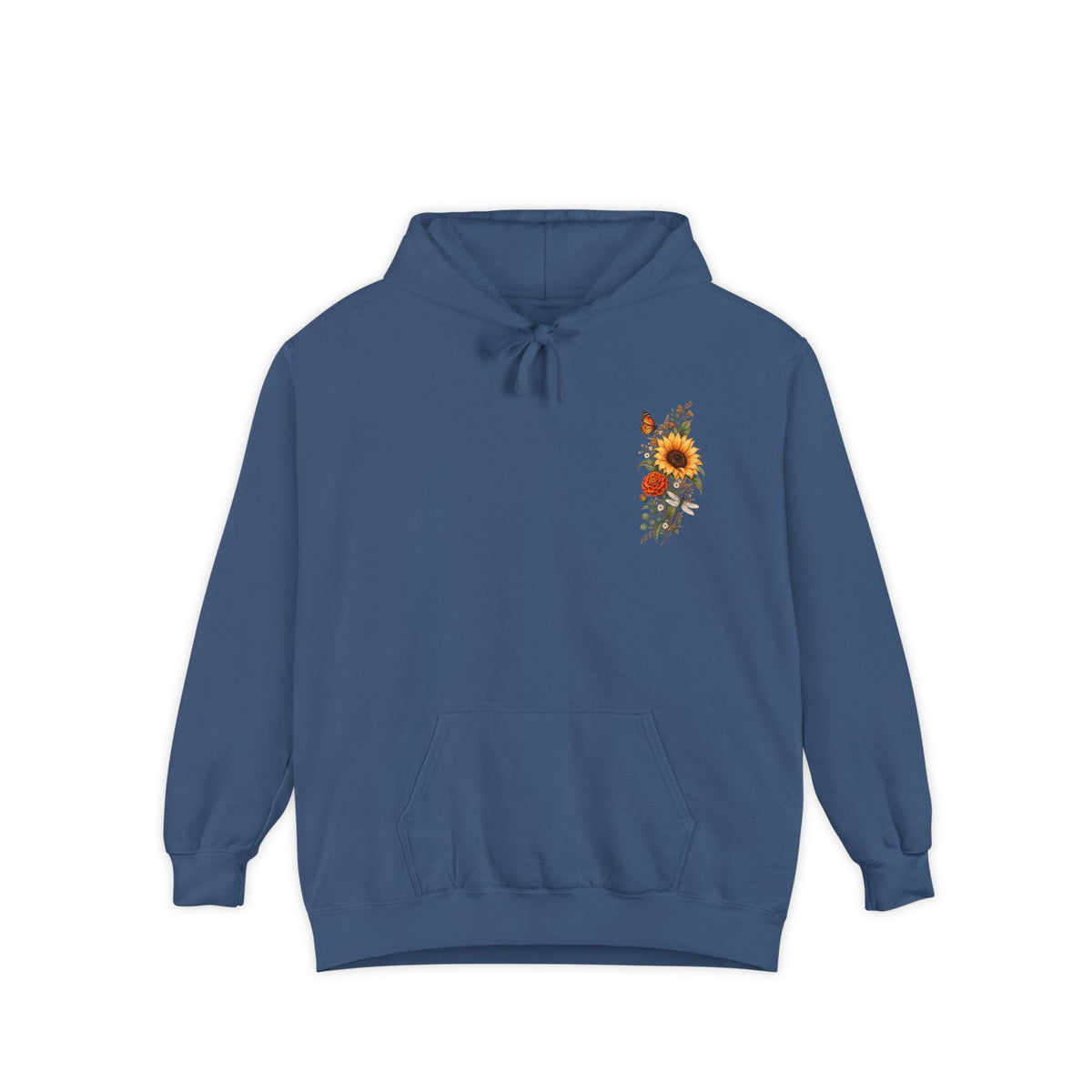 Sunflowers and Marigold Garment-Dyed Hoodie
