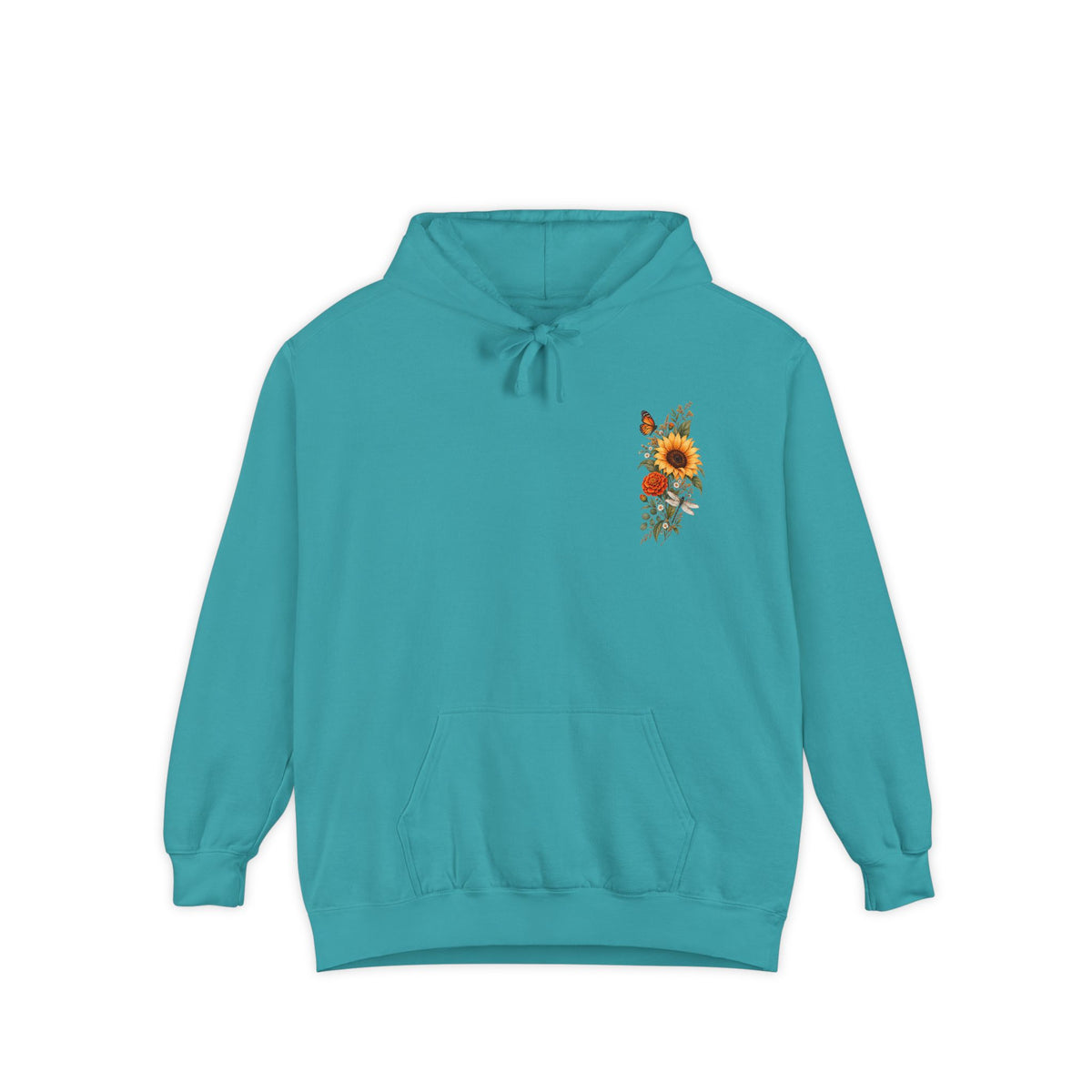 Sunflowers and Marigold Garment-Dyed Hoodie