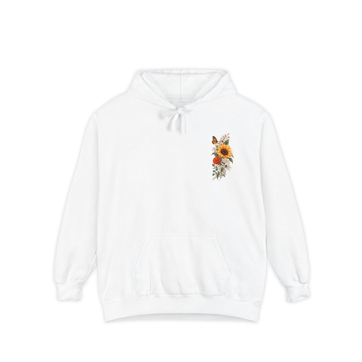 Sunflowers and Marigold Garment-Dyed Hoodie