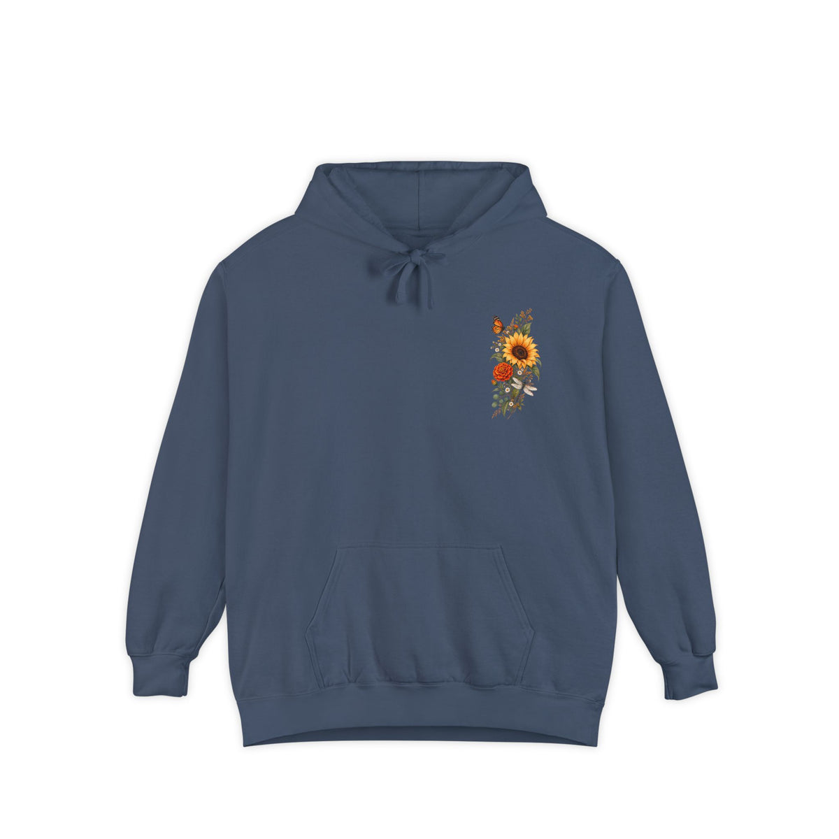 Sunflowers and Marigold Garment-Dyed Hoodie