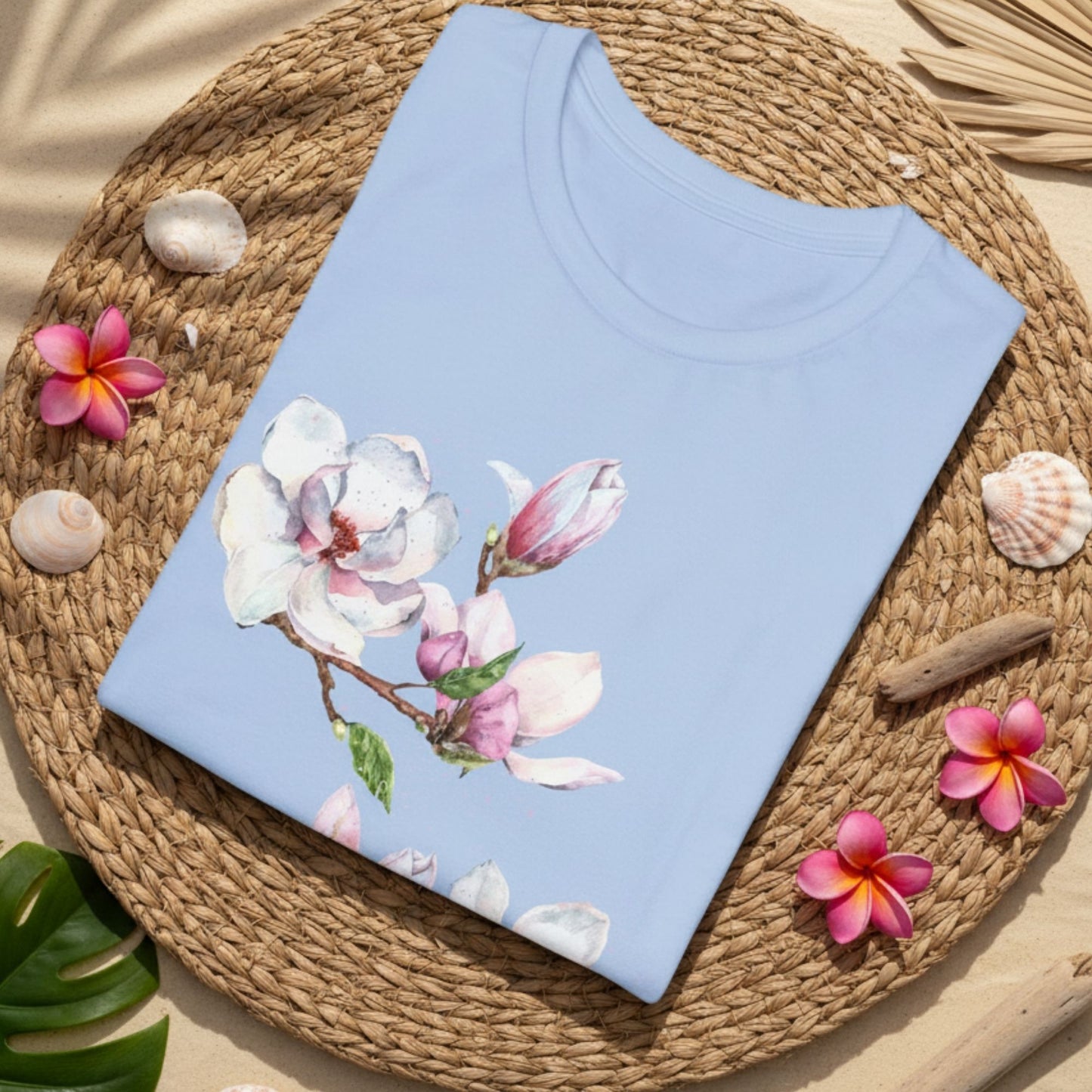 Vintage Magnolia Flower Tee for Women | Botanical Floral Nature Gift