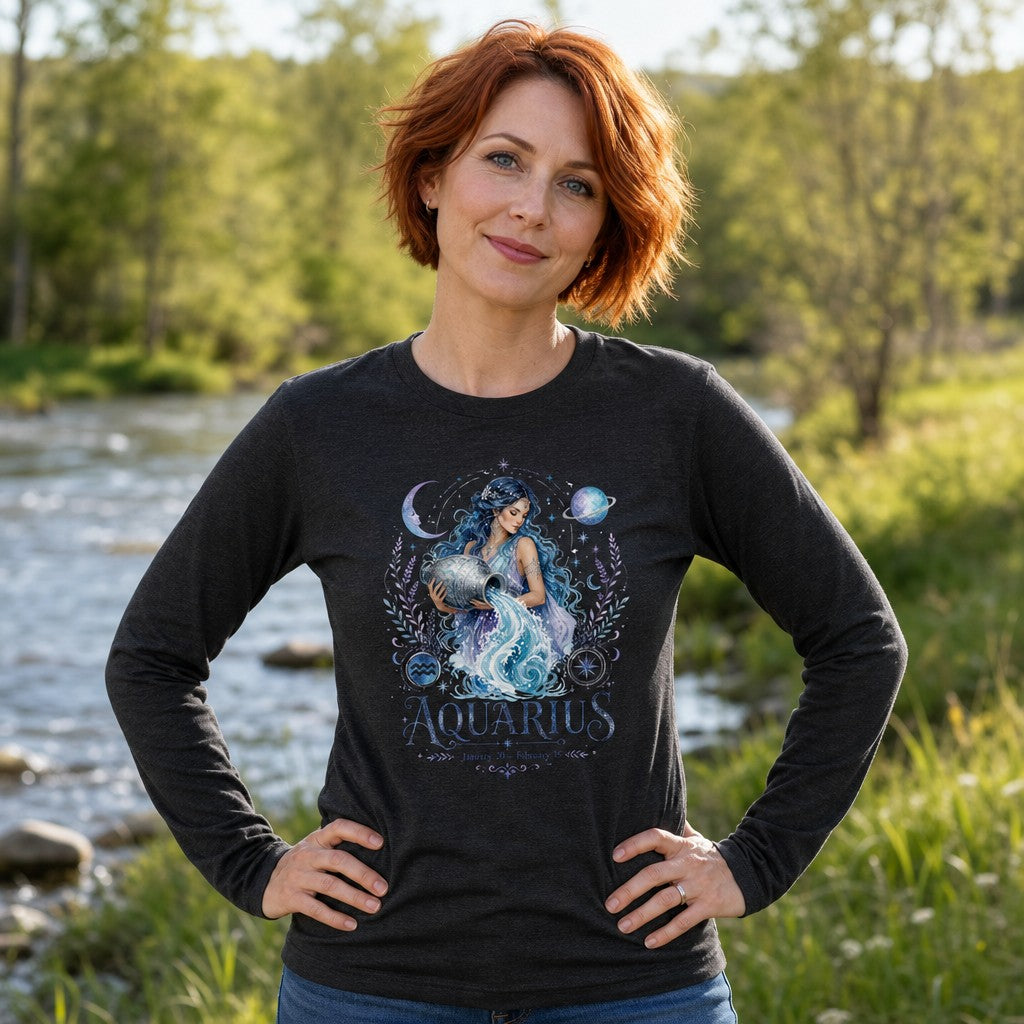 Long sleeve Bella Canvas 3501 Dark Grey Heather, #1C1B1C mockup, by Crossroads Dandelion